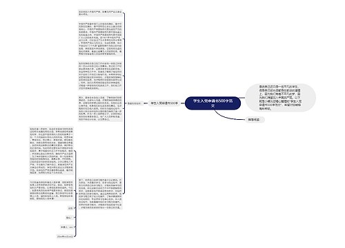 学生入党申请书500字范文