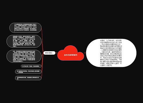 业务员辞职报告