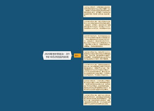 2020高考时事政治：2019年10月29日国内新闻