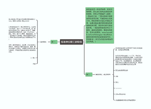 标准单位职工辞职信