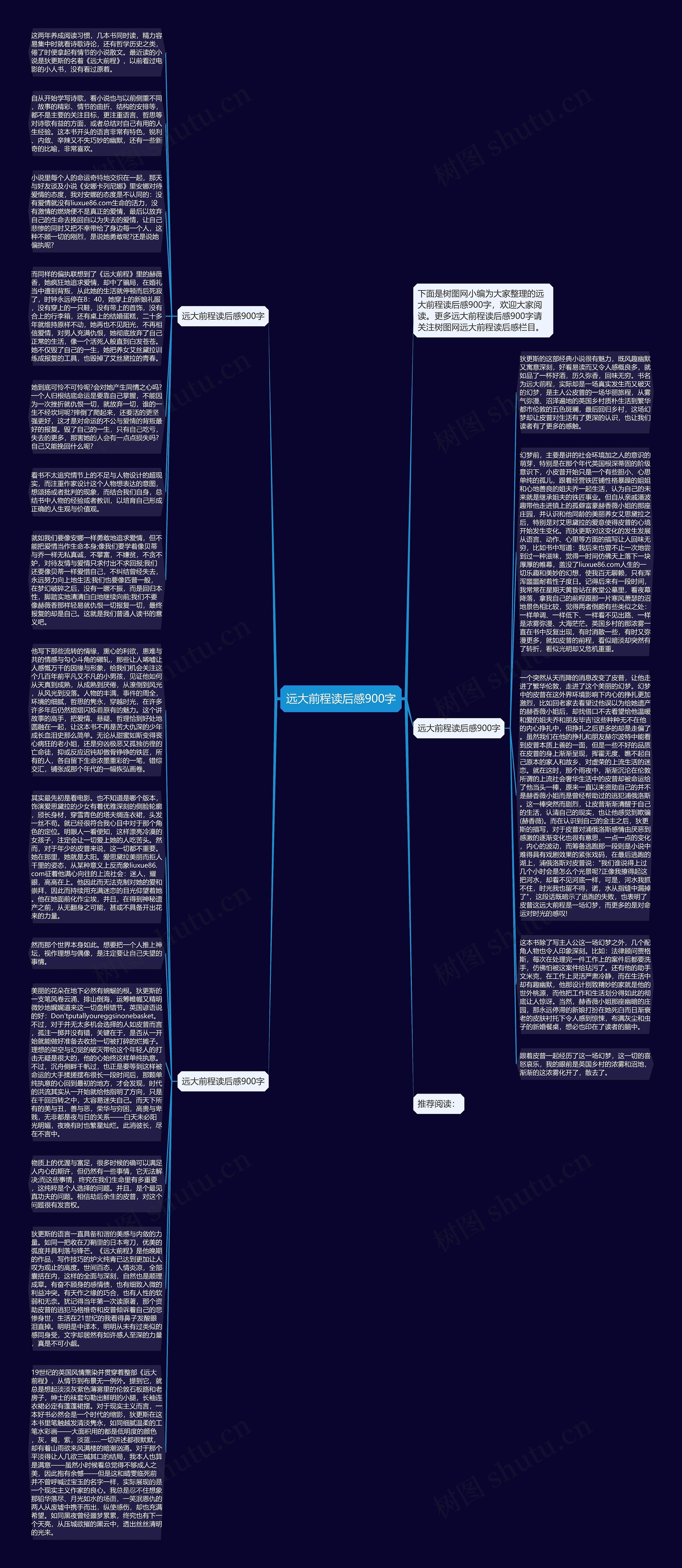 远大前程读后感900字思维导图