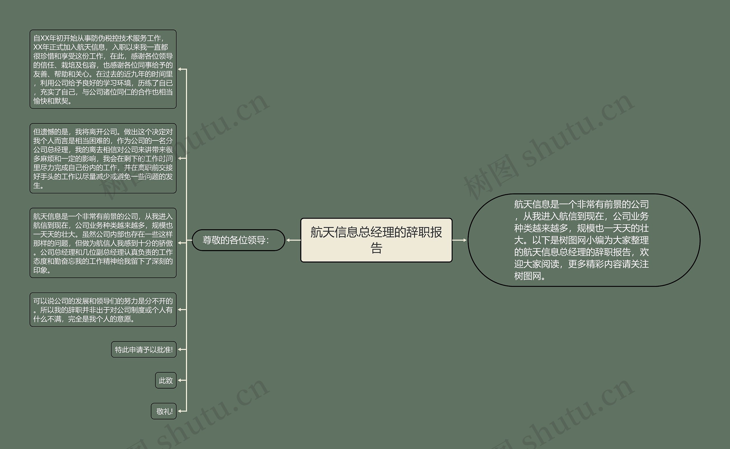 航天信息总经理的辞职报告