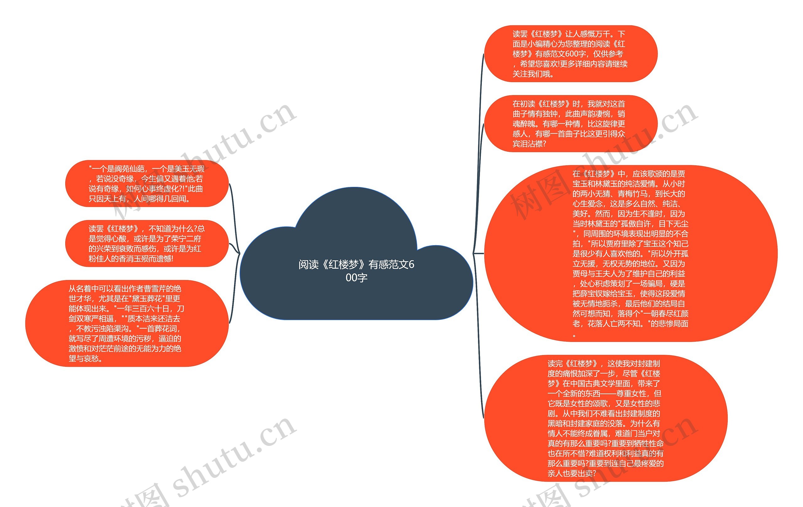 阅读《红楼梦》有感范文600字思维导图