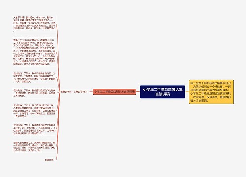 小学生二年级竞选班长发言演讲稿