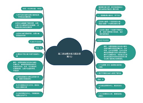 高二政治期末练习题及答案(七)