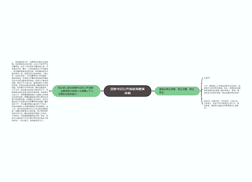 团委书记公开选拔竞聘演讲稿