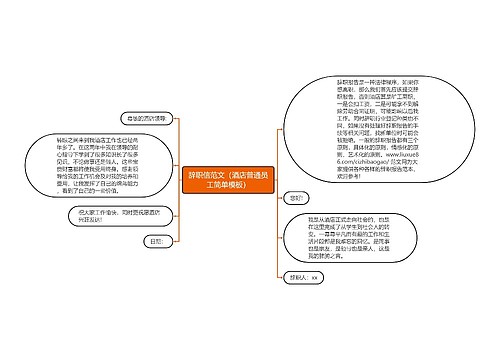 辞职信范文（酒店普通员工简单模板）