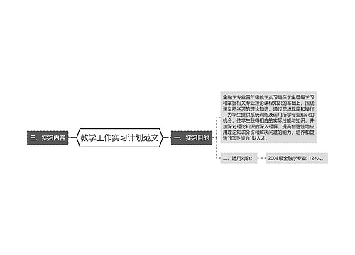 教学工作实习计划范文