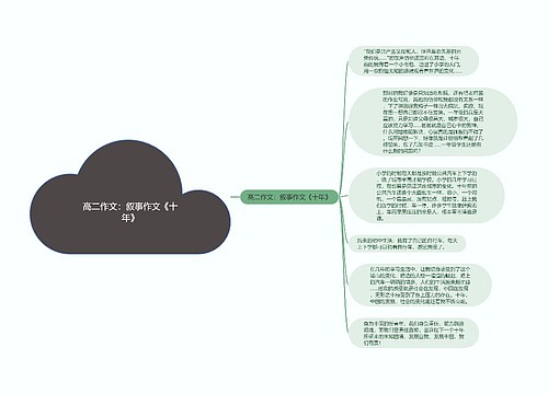 高二作文：叙事作文《十年》