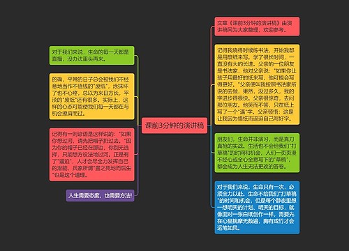 课前3分钟的演讲稿