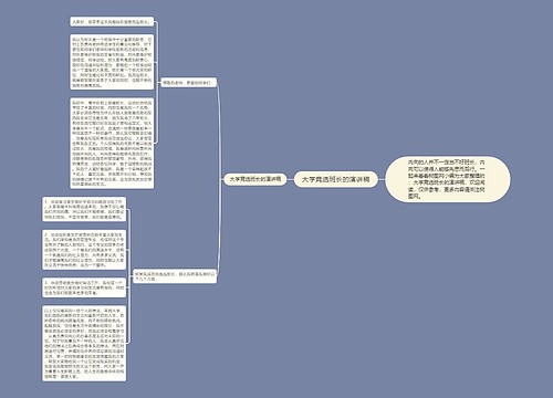 大学竞选班长的演讲稿