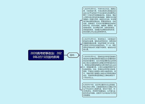 2020高考时事政治：2020年2月15日国内新闻