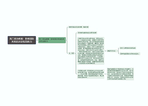 高二政治教案：影响国际关系的决定性因素(3)