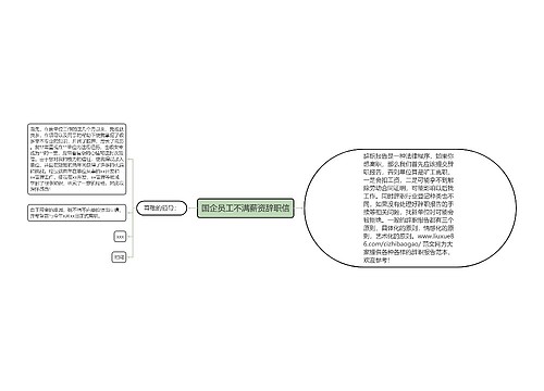 国企员工不满薪资辞职信