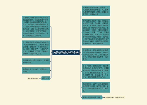 关于老师的作文600字(6)