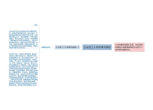 企业员工入党申请书提纲