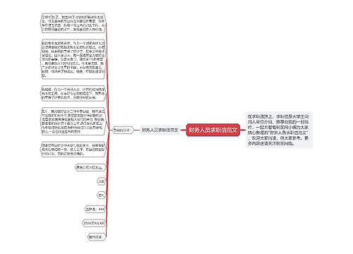 财务人员求职信范文