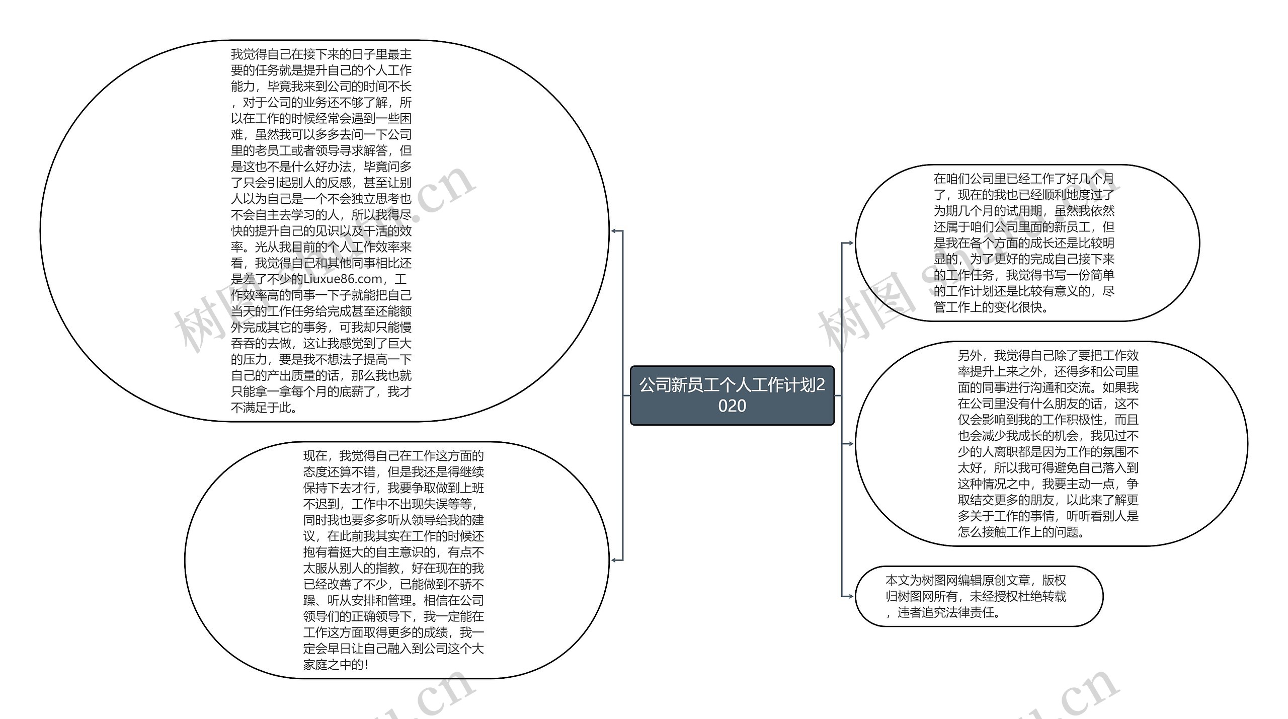 公司新员工个人工作计划2020思维导图