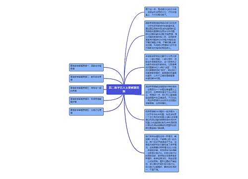 高二数学五大主要解题思路