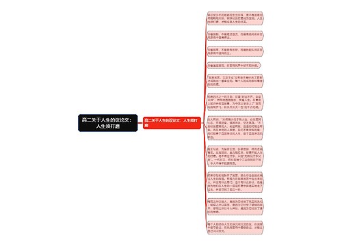 高二关于人生的议论文：人生须打磨