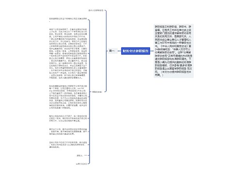 财务会计辞职报告