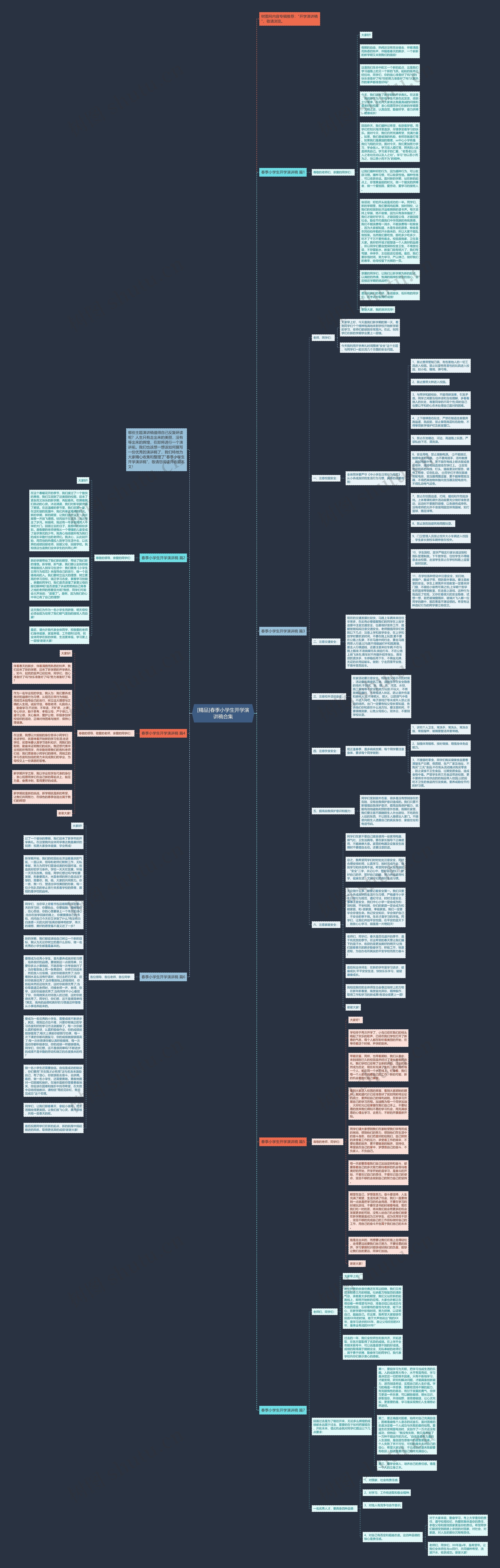 [精品]春季小学生开学演讲稿合集思维导图