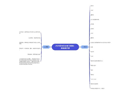 2020高考历史复习提纲：新航路开辟