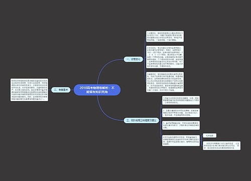 2010高考物理卷解析：不能留有知识死角