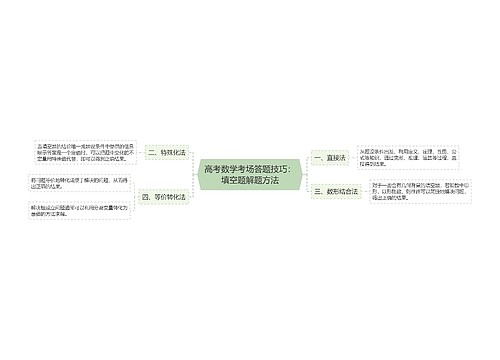 高考数学考场答题技巧：填空题解题方法