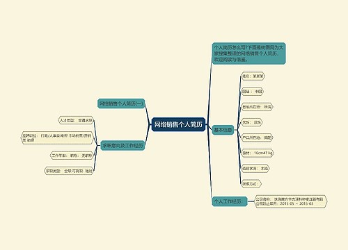 网络销售个人简历