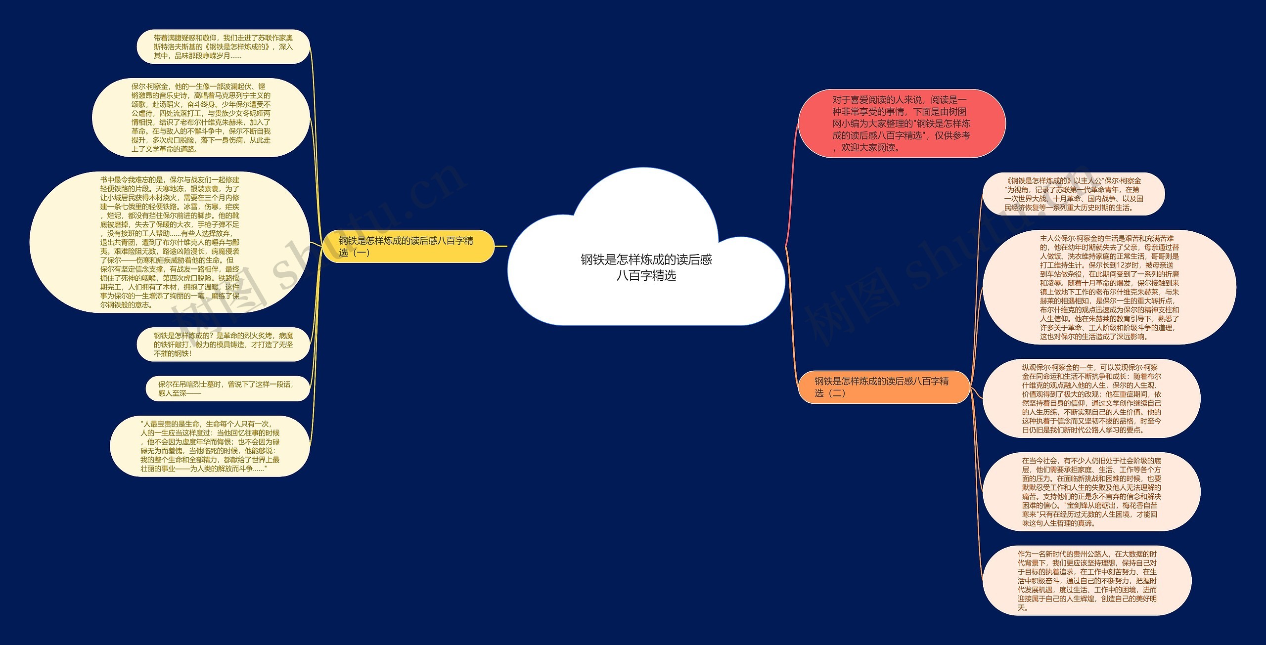 钢铁是怎样炼成的读后感八百字精选思维导图