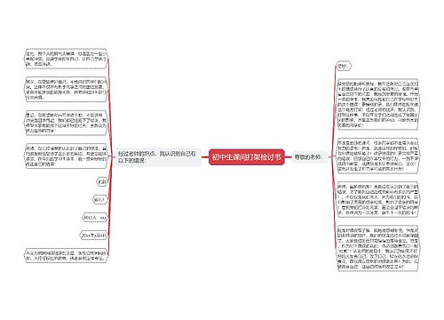 初中生课间打架检讨书