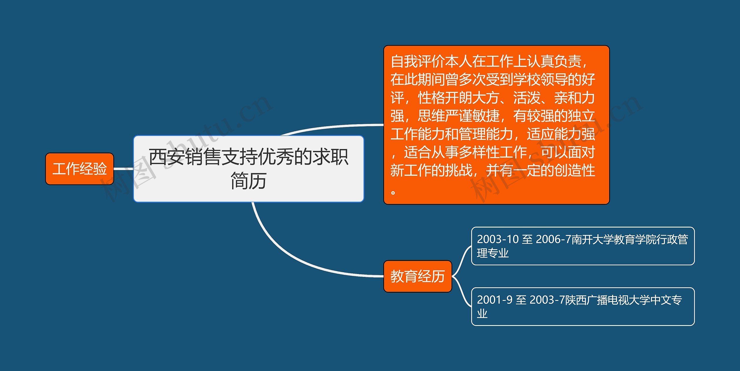 西安销售支持优秀的求职简历