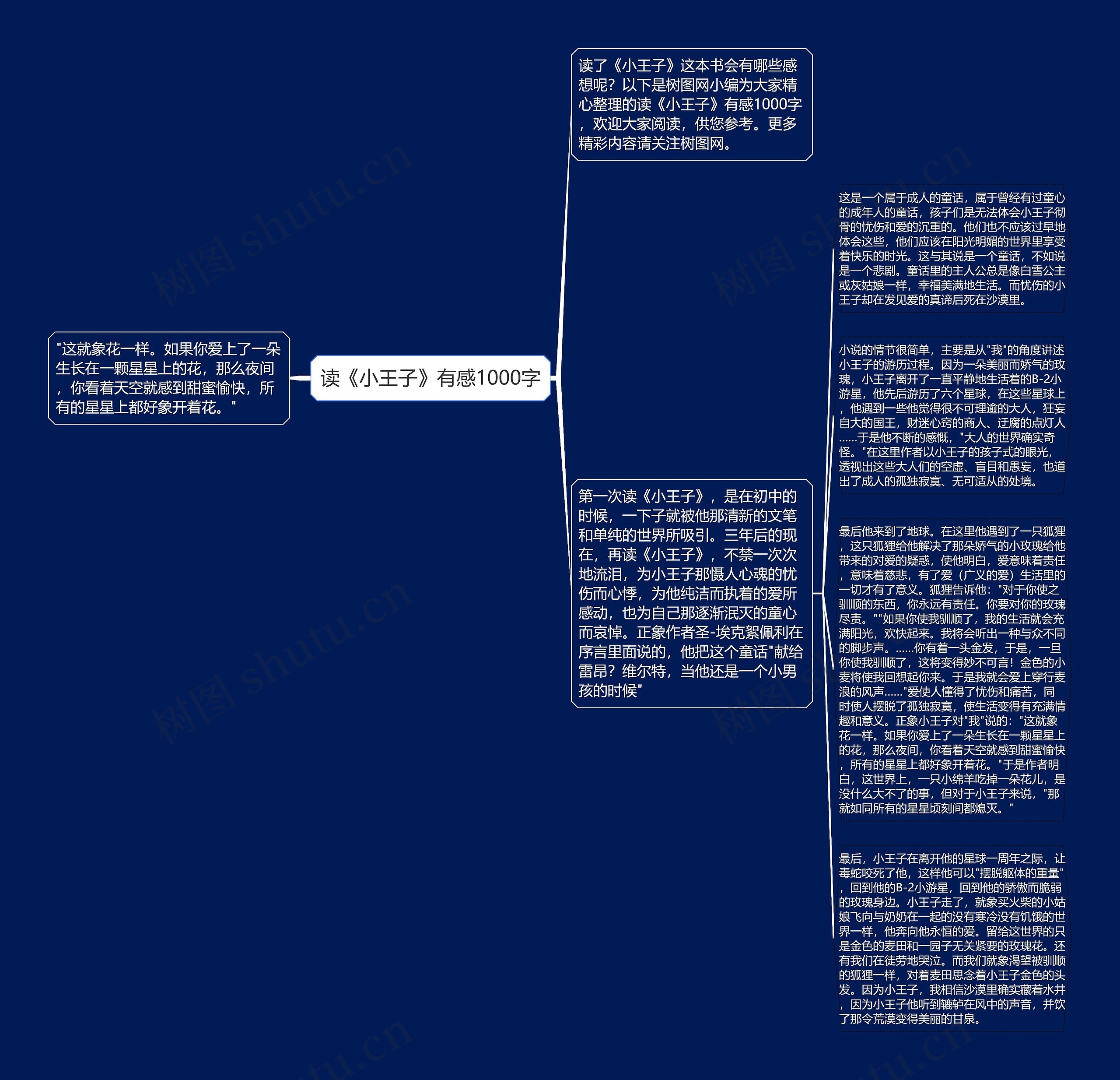 读《小王子》有感1000字思维导图