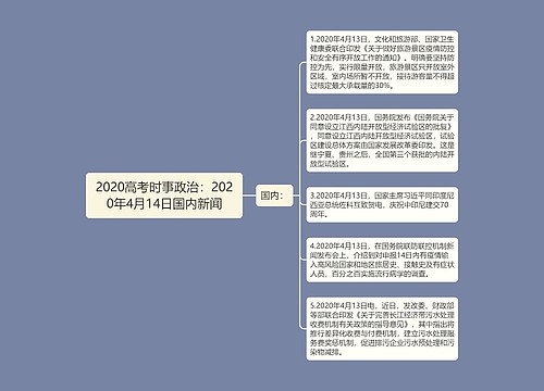 2020高考时事政治：2020年4月14日国内新闻