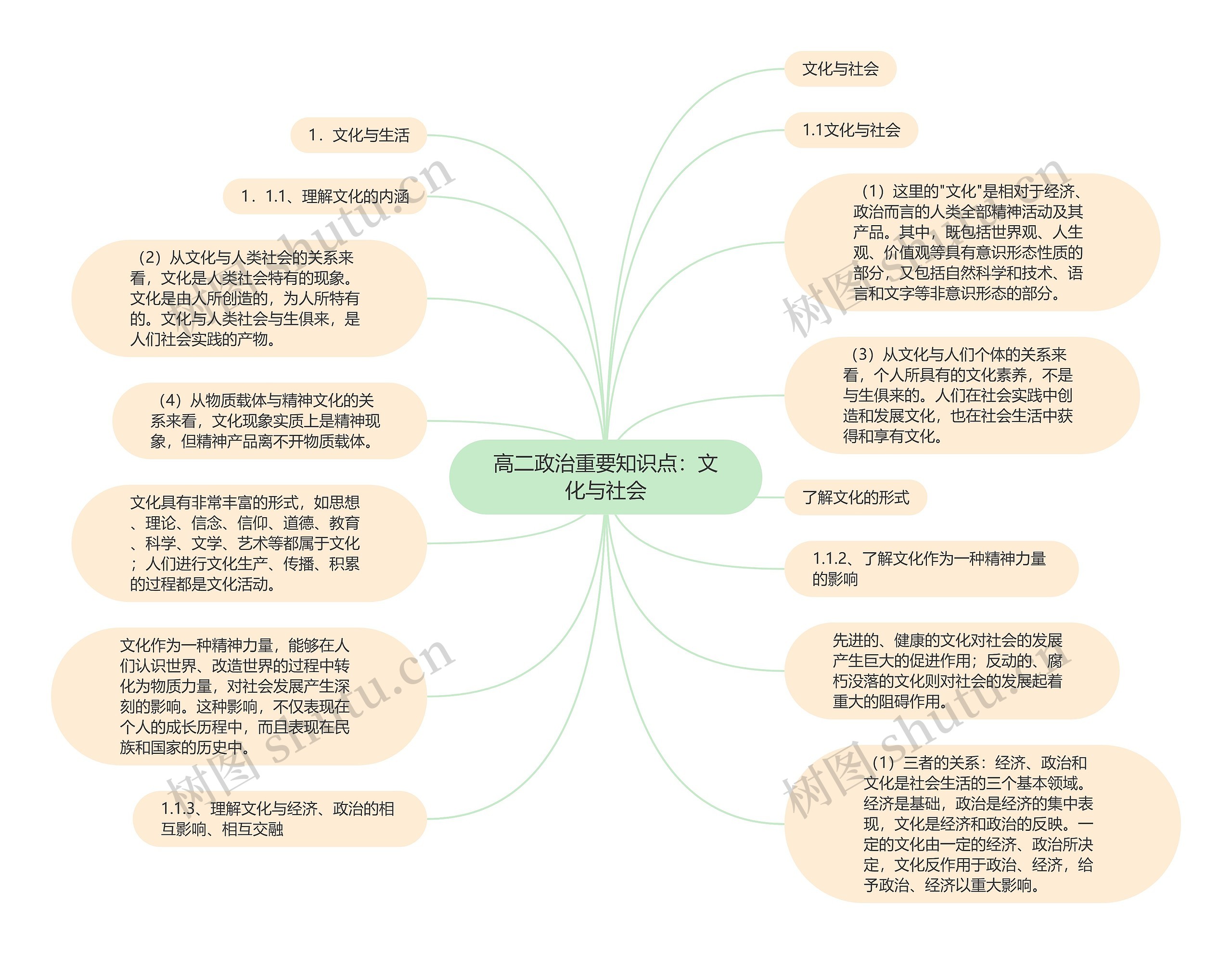 高二政治重要知识点：文化与社会