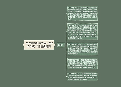 2020高考时事政治：2020年3月11日国内新闻