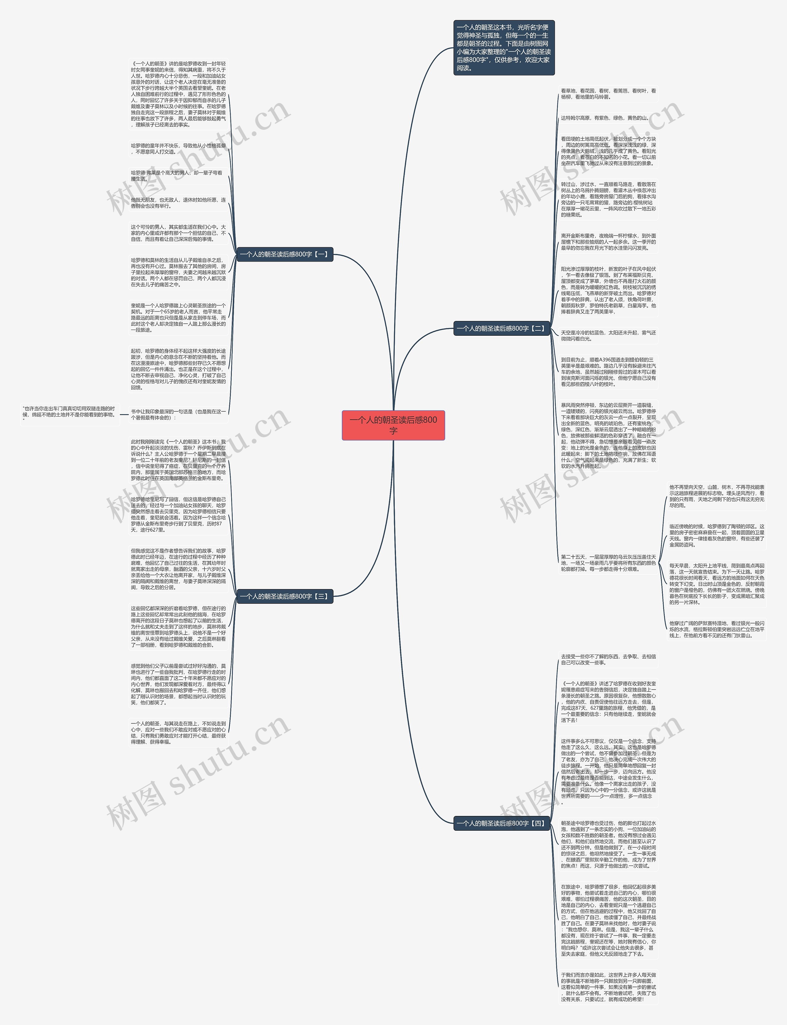 一个人的朝圣读后感800字思维导图