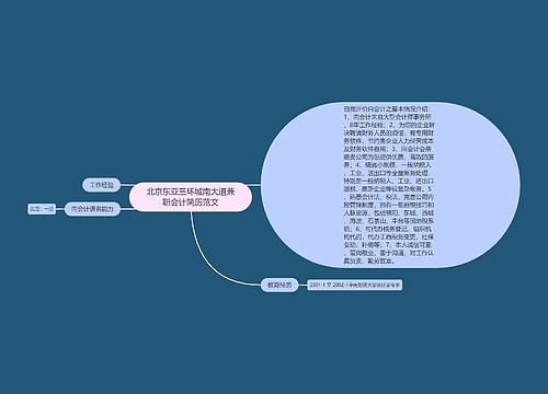 北京东亚三环城南大道兼职会计简历范文