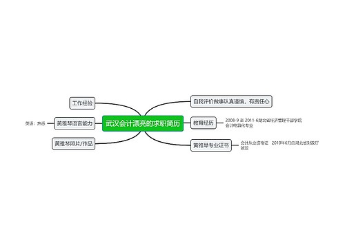 武汉会计漂亮的求职简历