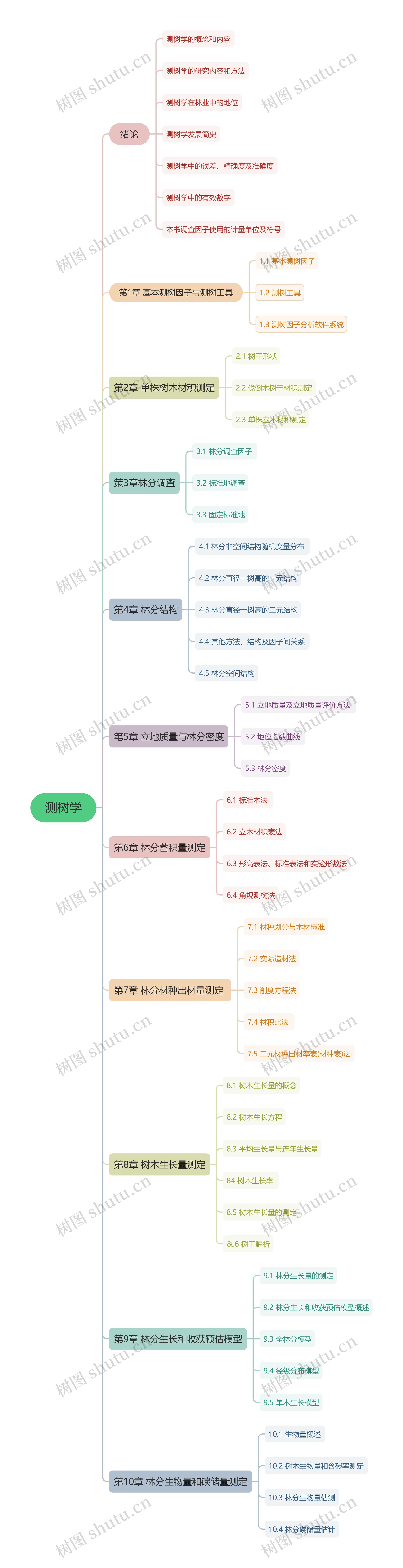 测树学思维导图