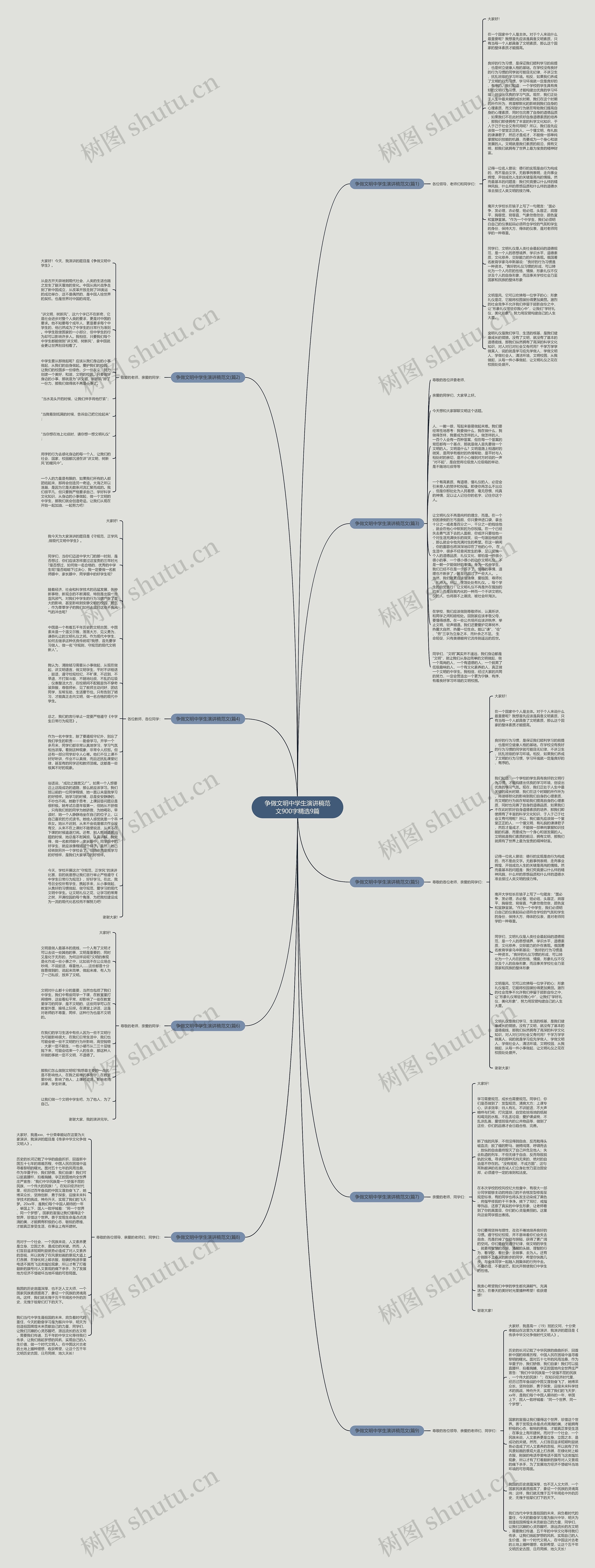 争做文明中学生演讲稿范文900字精选9篇思维导图