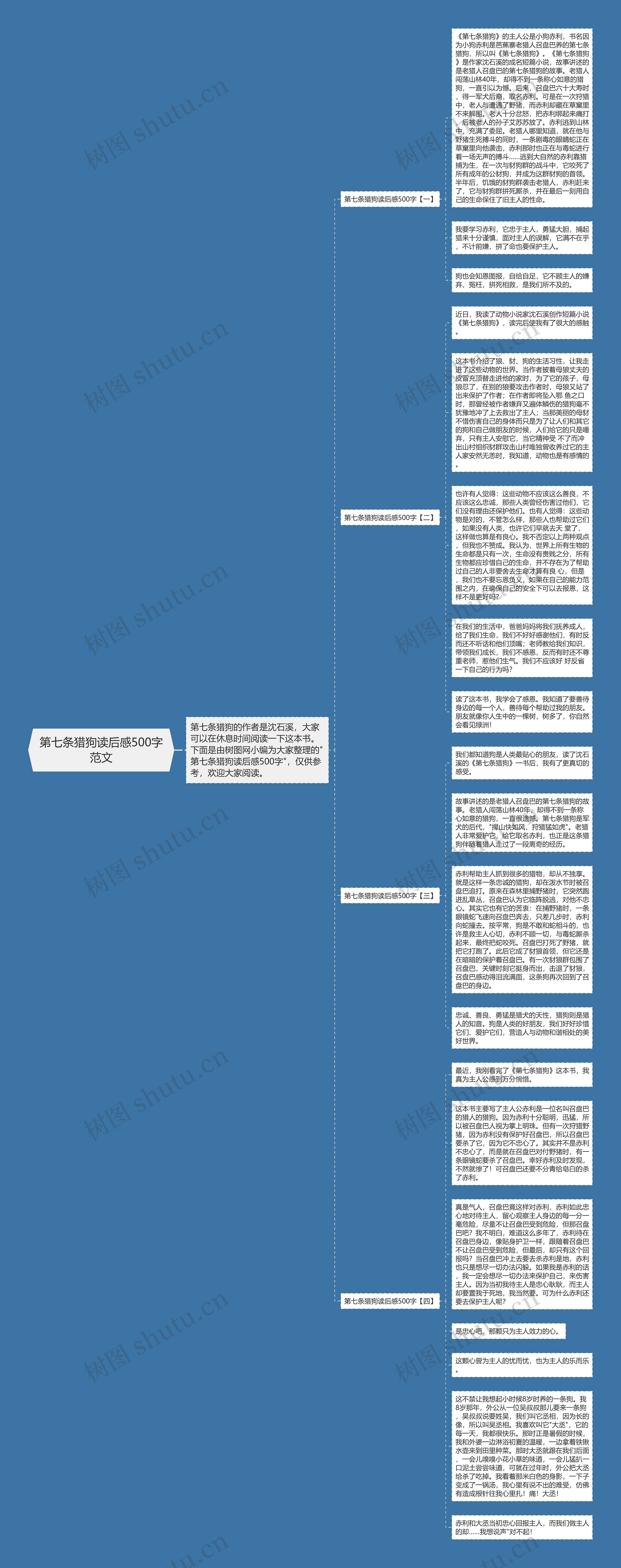 第七条猎狗读后感500字范文思维导图