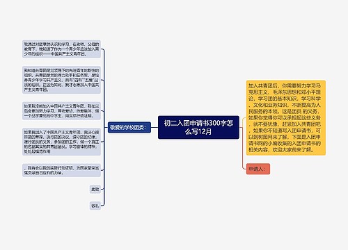 初二入团申请书300字怎么写12月