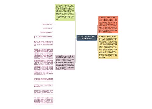 高二语文复习方法：复习策略及知识点