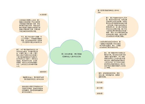 高二政治教案：意识是客观事物在人脑中的反映