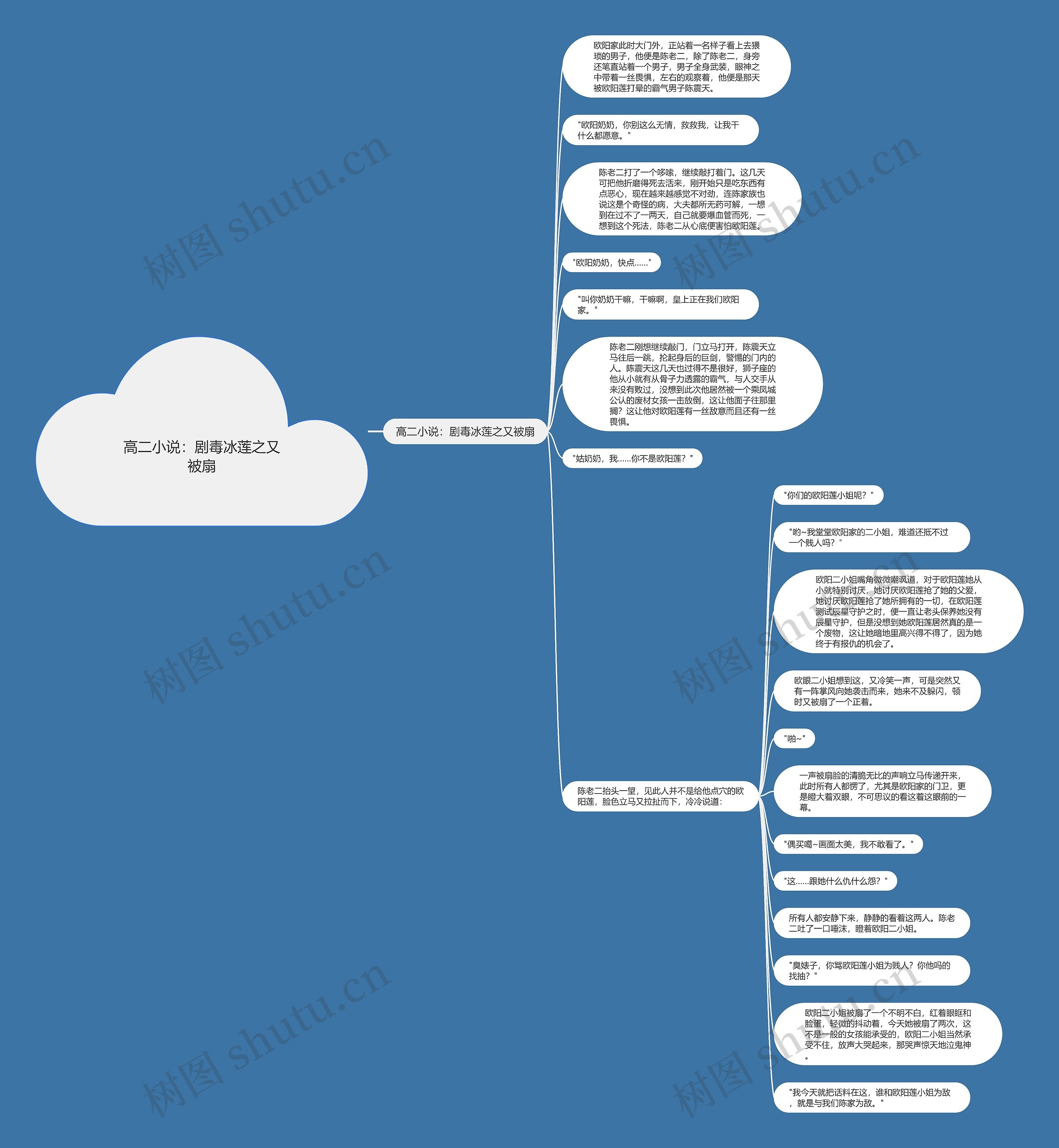 高二小说：剧毒冰莲之又被扇思维导图