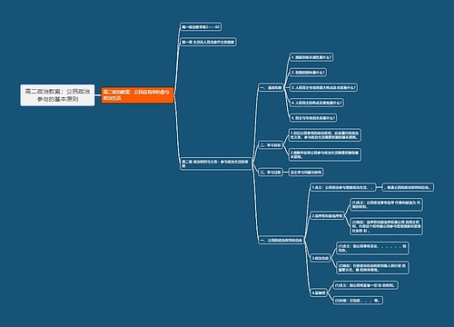 高二政治教案：公民政治参与的基本原则