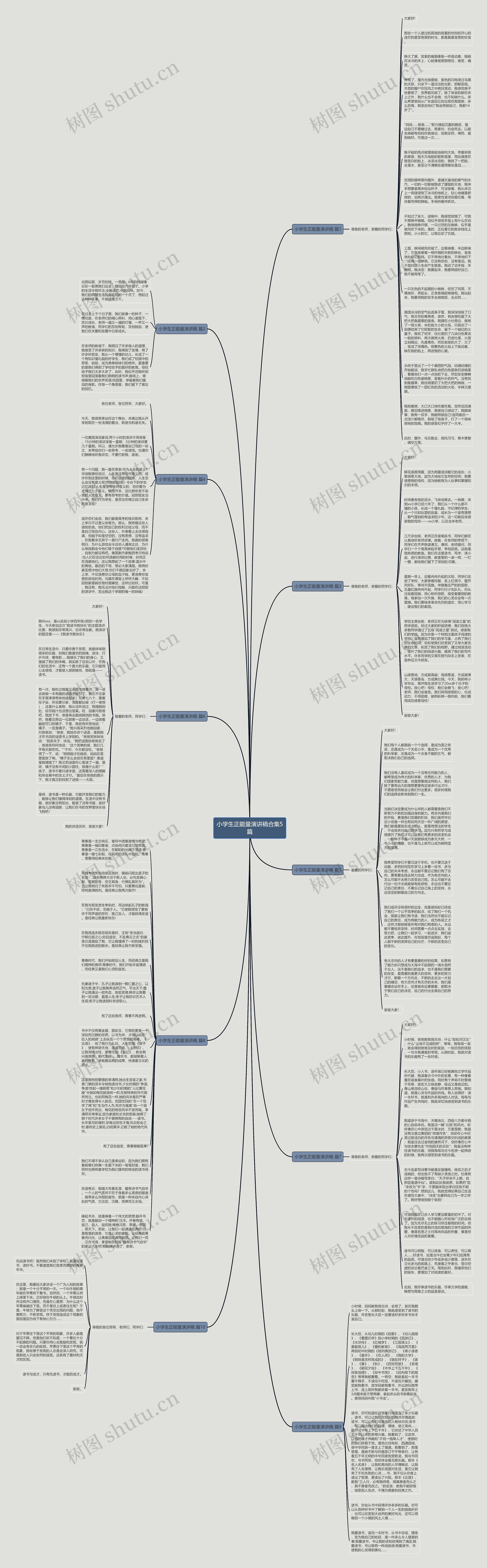 小学生正能量演讲稿合集5篇思维导图