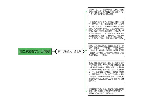 高二状物作文：含羞草